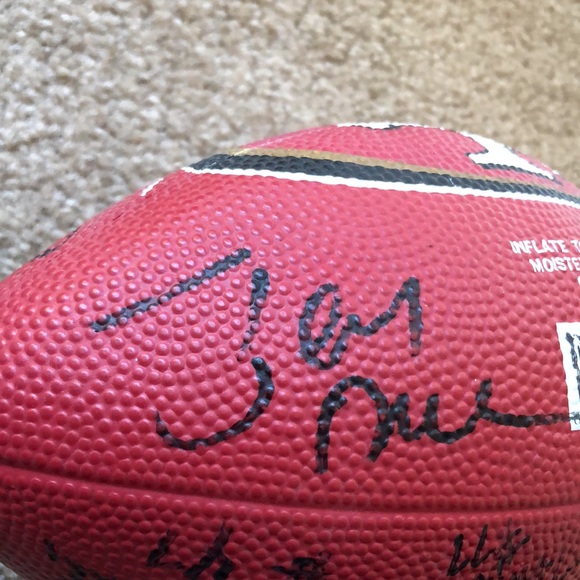 Signed SF 49ers Medium Sized Football- Jerry Rice & Others - Picture 2 of 12